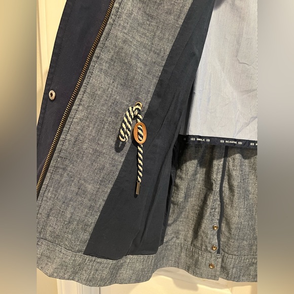 BEANPOLE / Lightweight, Denim Utility Jacket, Zip & Snap Front, Múltiple Pockets - Picture 12 of 16